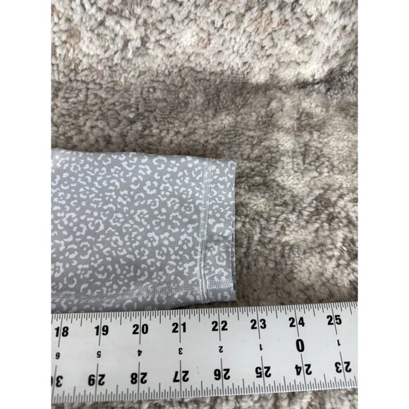 Lululemon Sz 6 Abstract Floral Print Casual Leggings Gray Pants Pull On Stretch - Picture 6 of 9